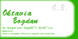 oktavia bogdan business card